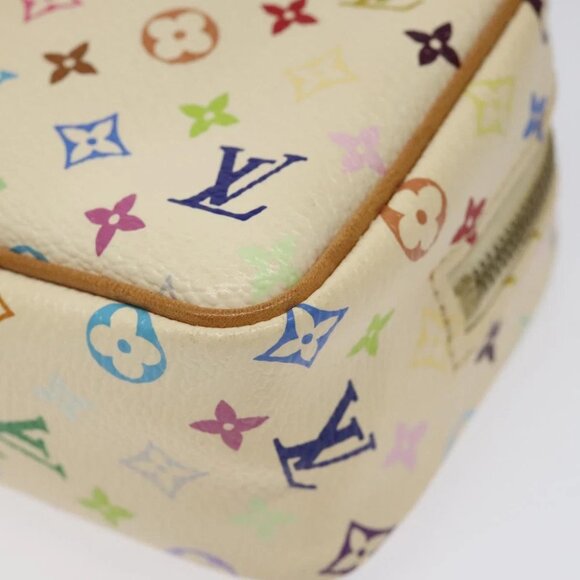 LOUIS VUITTON Monogram Multicolor Trousse Wapity Pouch White M58033 Auth MX041V - Picture 15 of 16